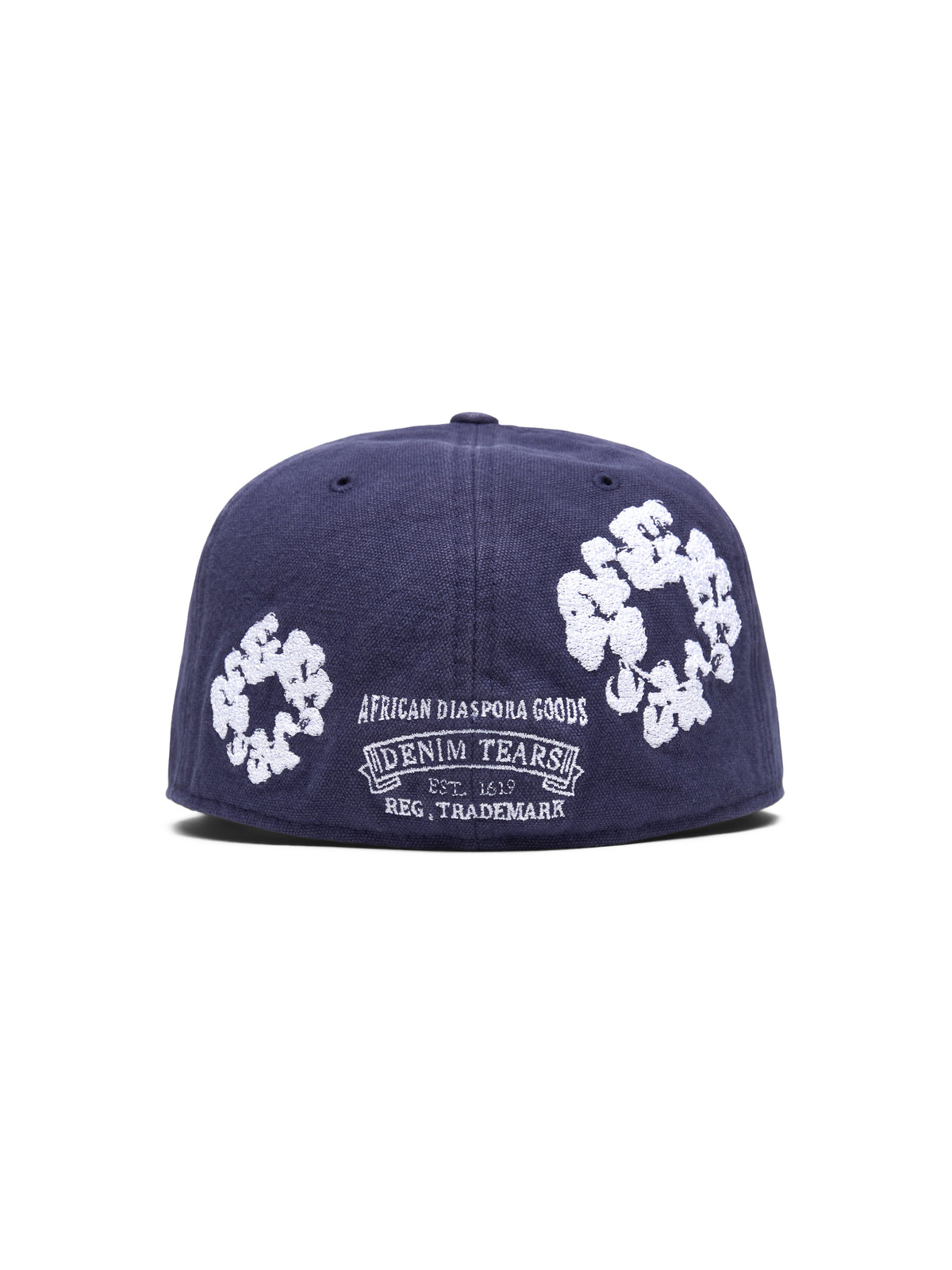 Cotton Wreath New Era 59FIFTY Canvas Fitted Cap Washed Indigo