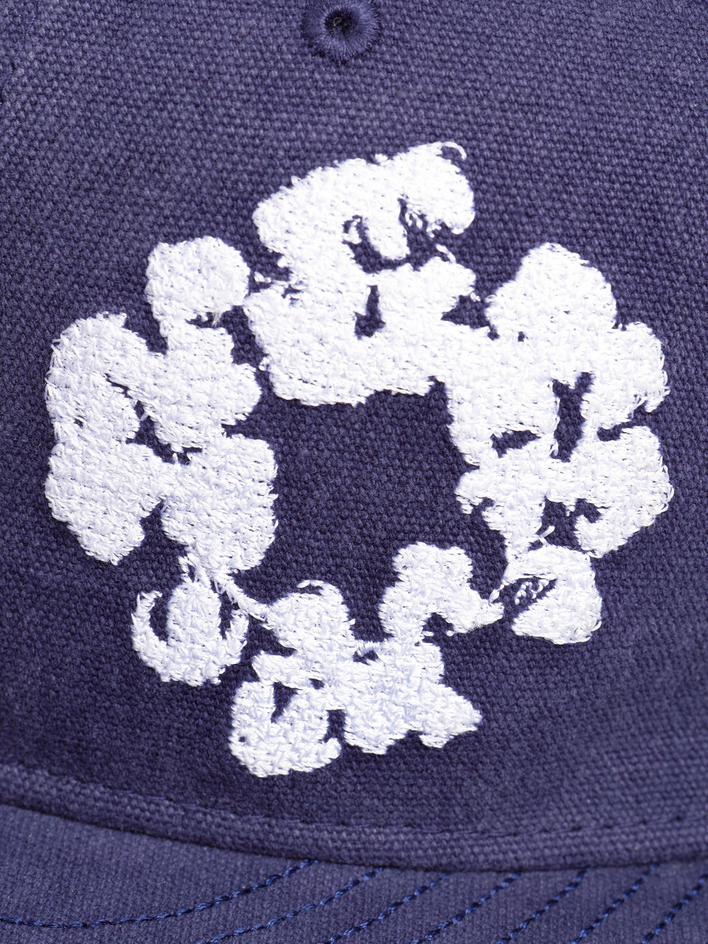 Cotton Wreath New Era 59FIFTY Canvas Fitted Cap Washed Indigo
