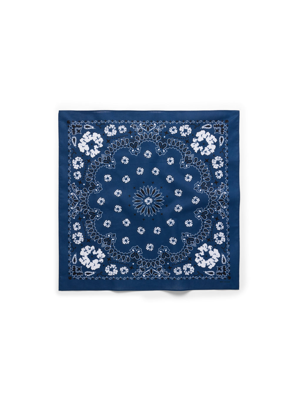Cotton Wreath Paisley Bandana Navy