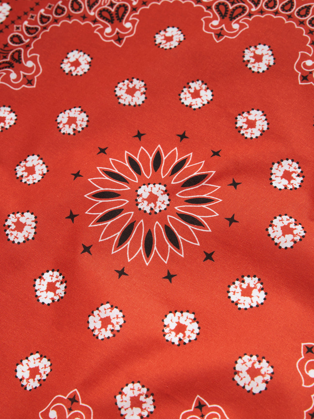 Cotton Wreath Paisley Bandana Orange