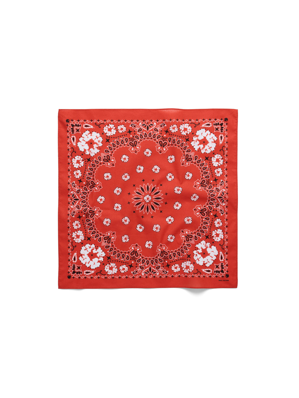 Cotton Wreath Paisley Bandana Orange