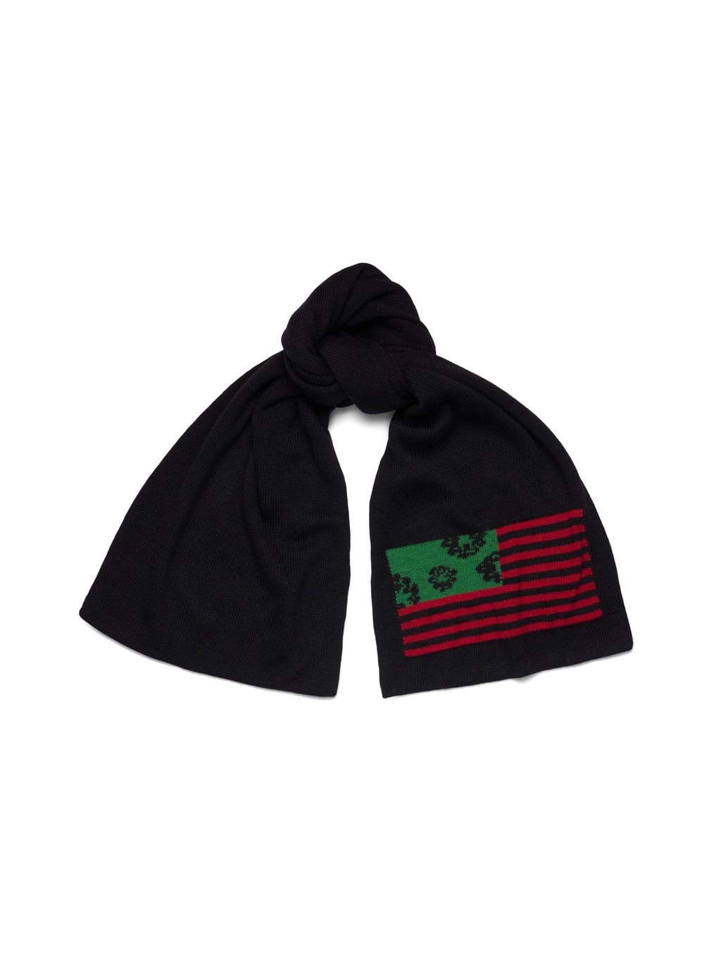 Pan-African Wreath Flag Scarf Black