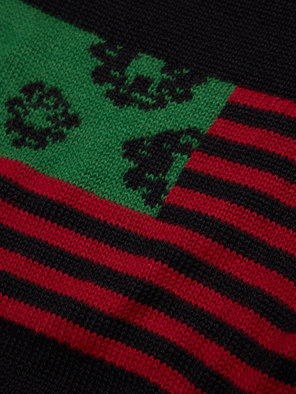 Pan-African Wreath Flag Scarf Black