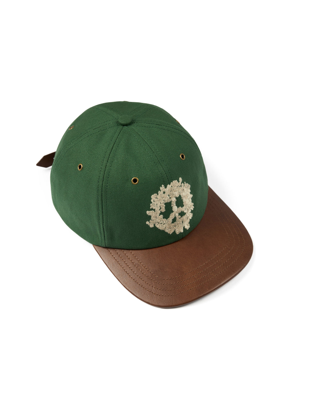 Peace Wreath Leather Brim Cap Rifle Green