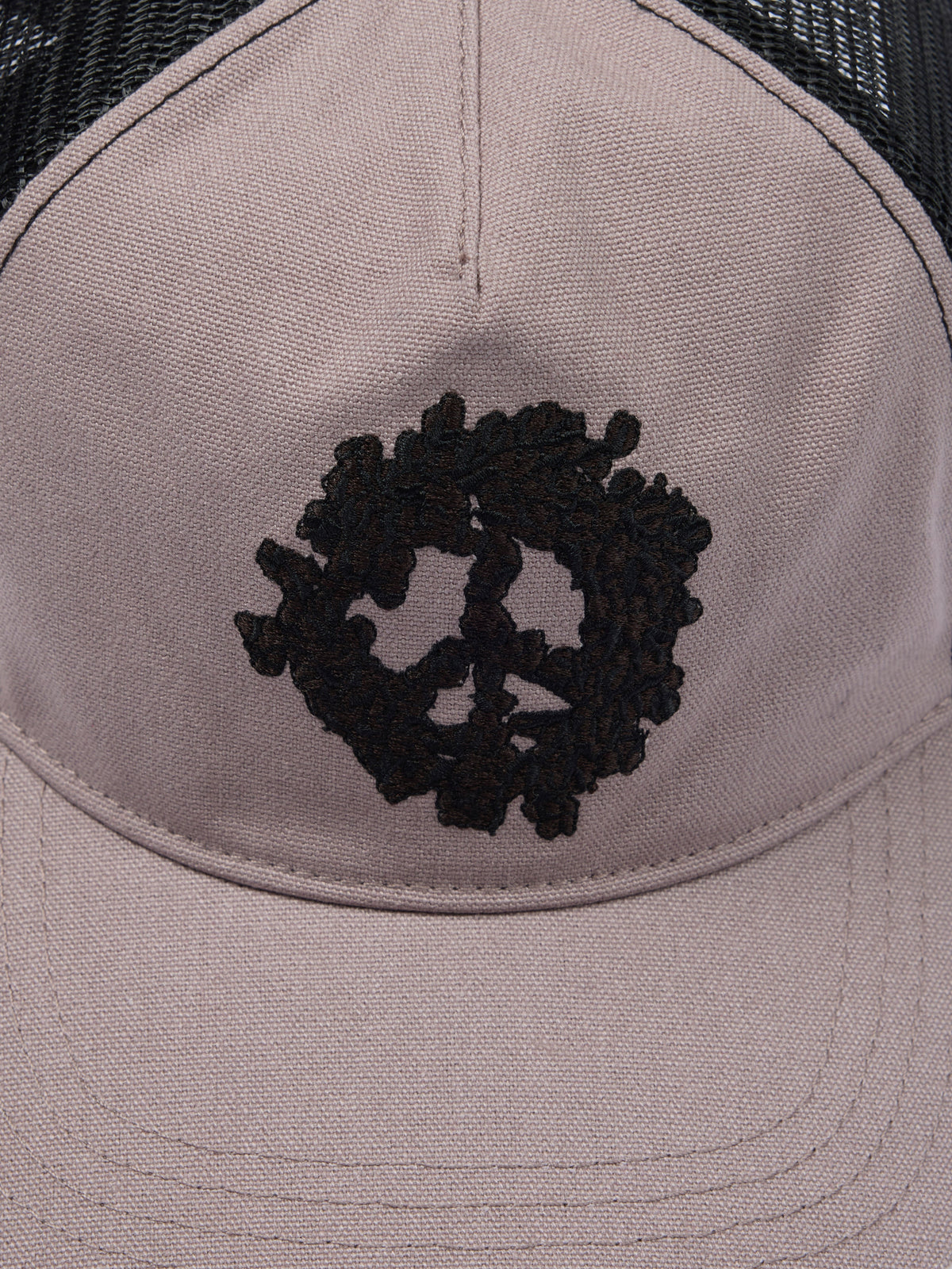Peace Wreath Trucker Hat Tan
