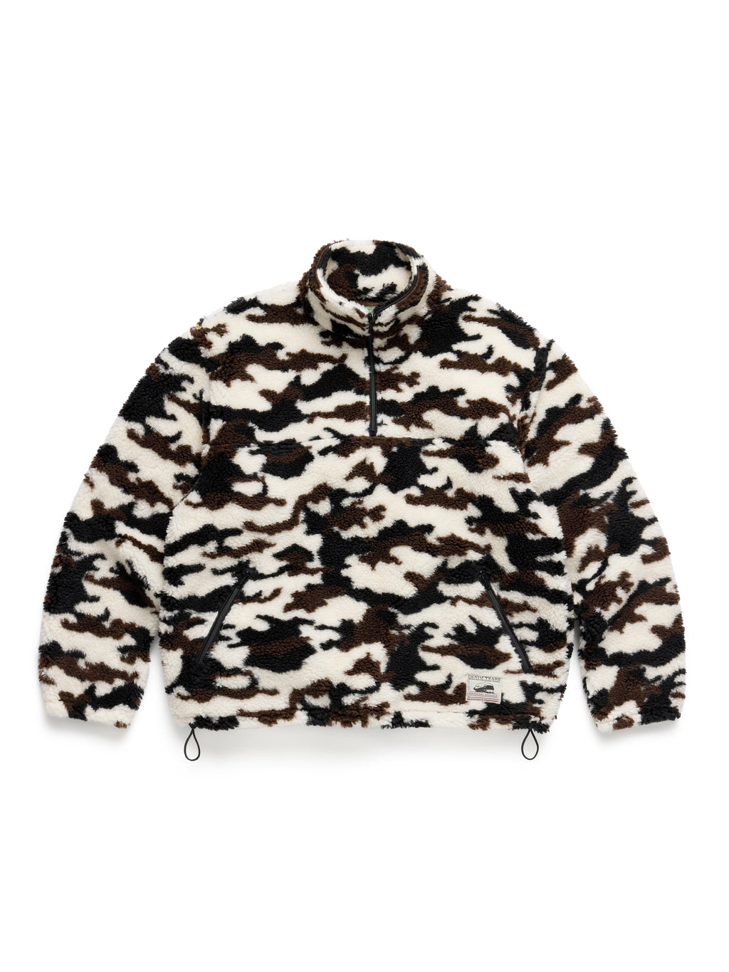 Polar Fleece Half Zip Jacket Snow Camo