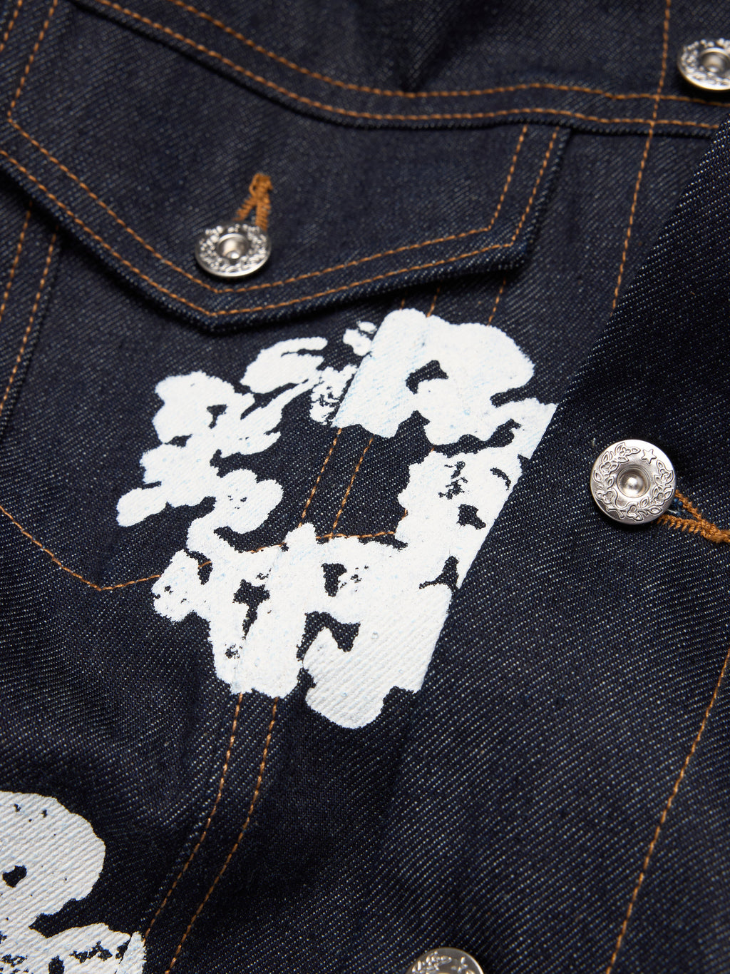 Cotton Wreath Denim Jacket Selvedge