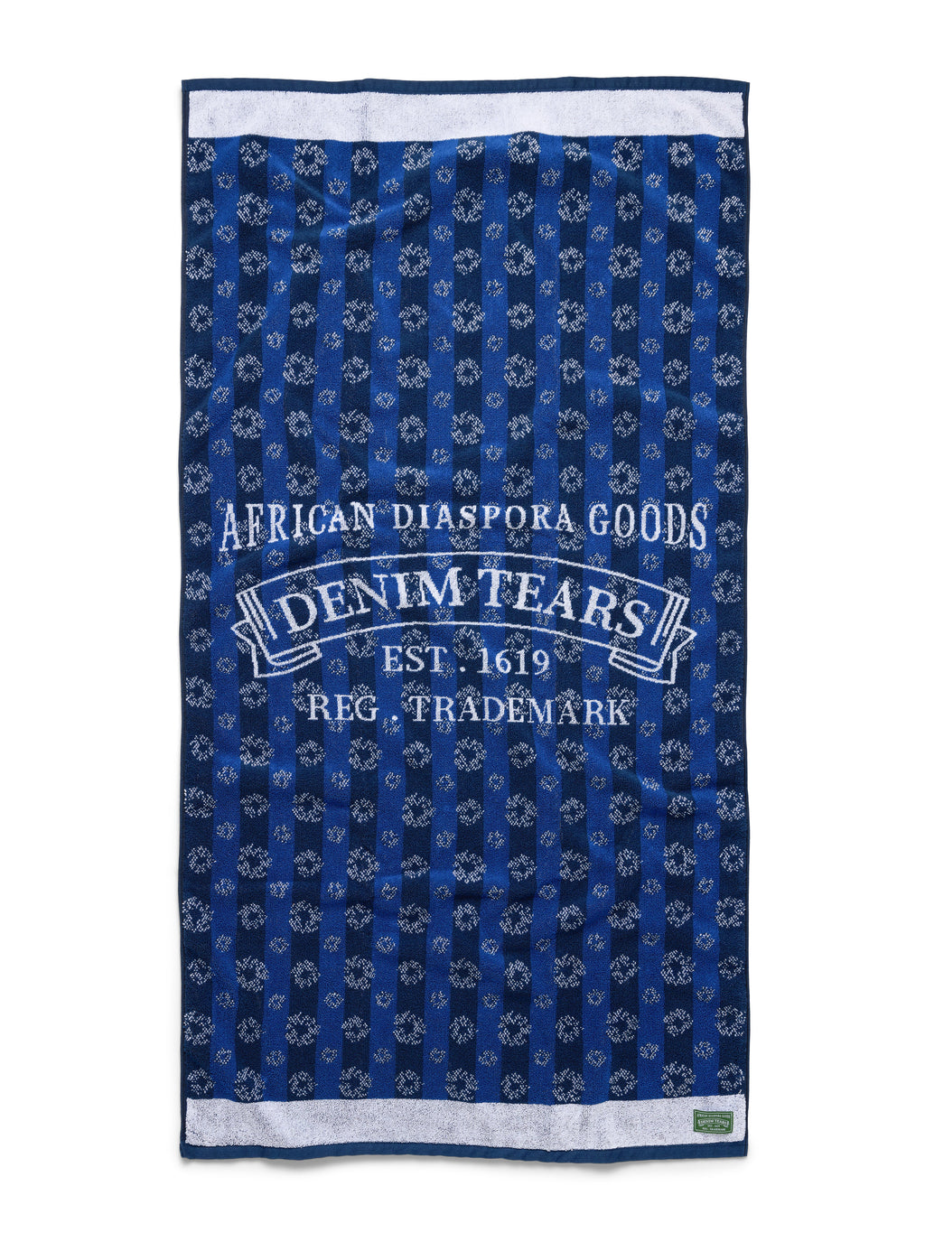 André Leon Talley ADG Monogram Towel Blue