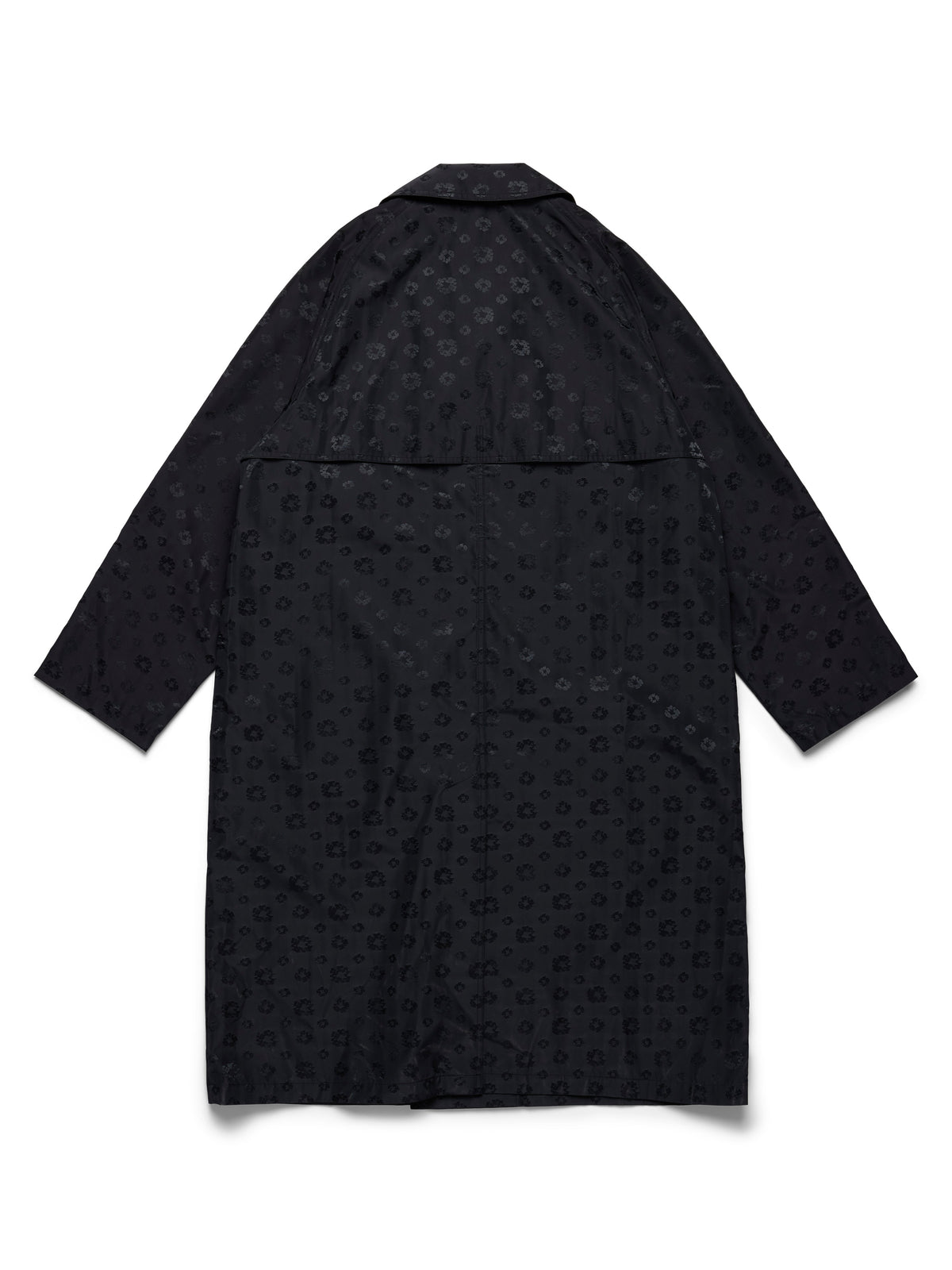 André Leon Talley Wreath Monogram Trench Coat Black